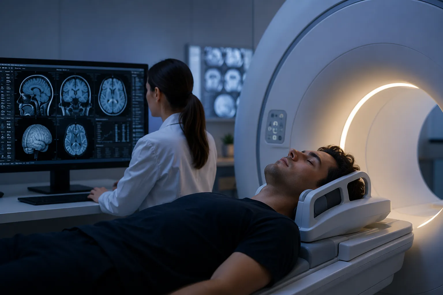A brain imaging scan under clinical review